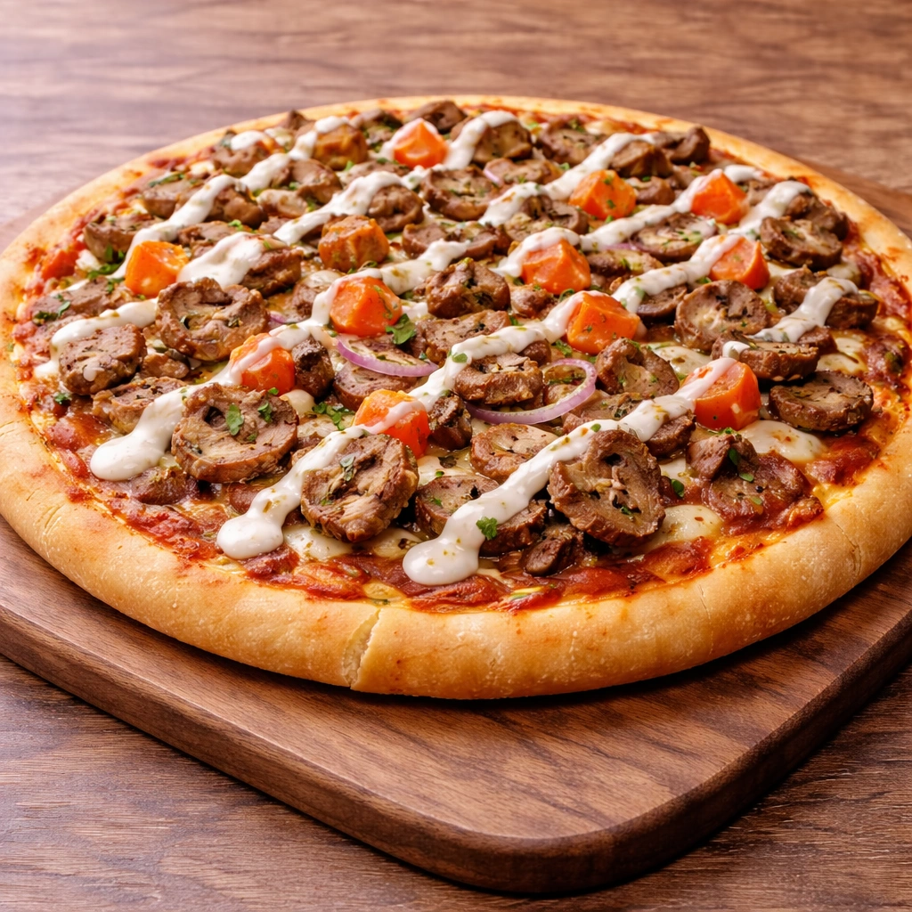 Donair Pizza at Uniq Pizza in Edmonton Alberta