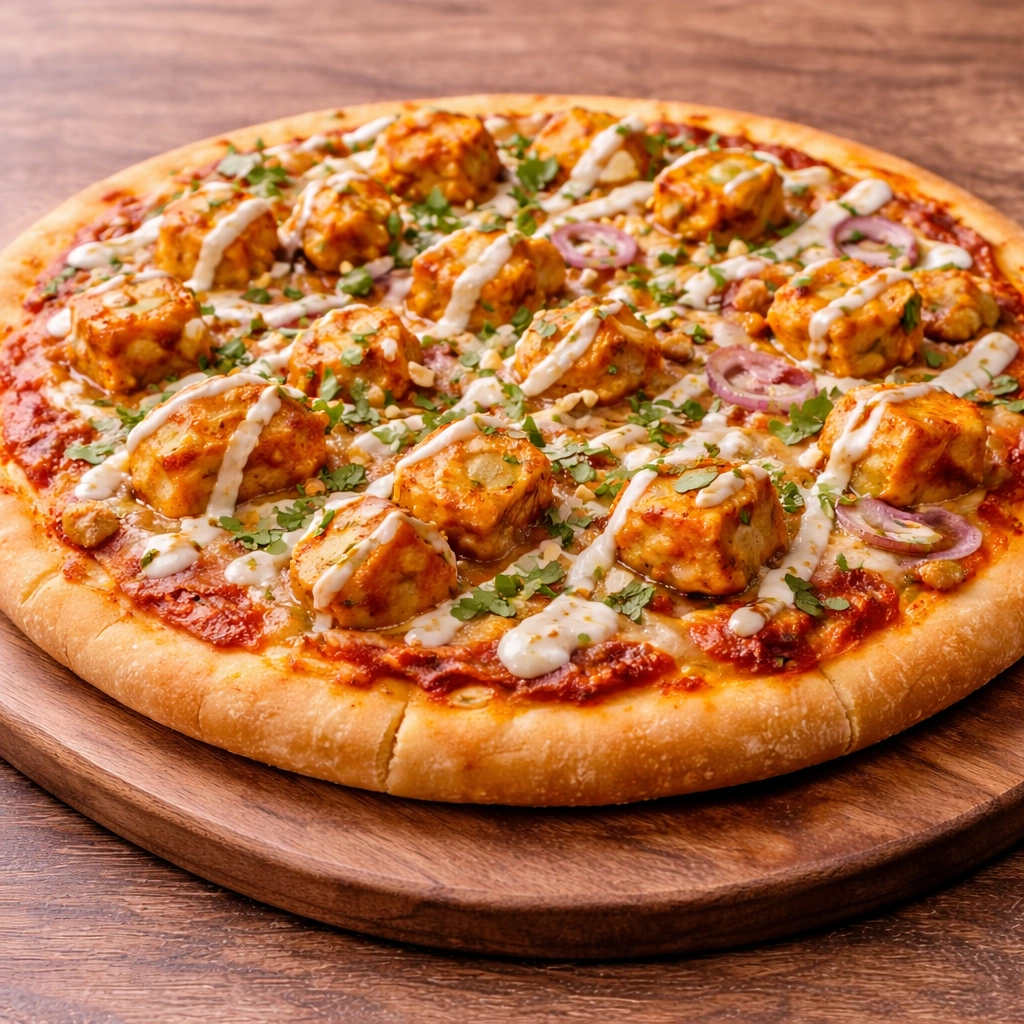 Shahi Paneer Pizza at Uniq Pizza in Edmonton Alberta